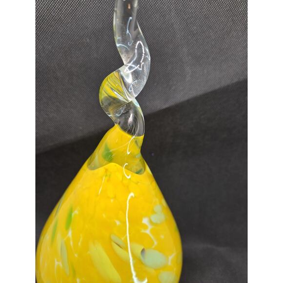 Hand Blown Yellow Murano Authentic Glass Pendant Shade For Lamp 12" - Rare - Picture 6 of 8